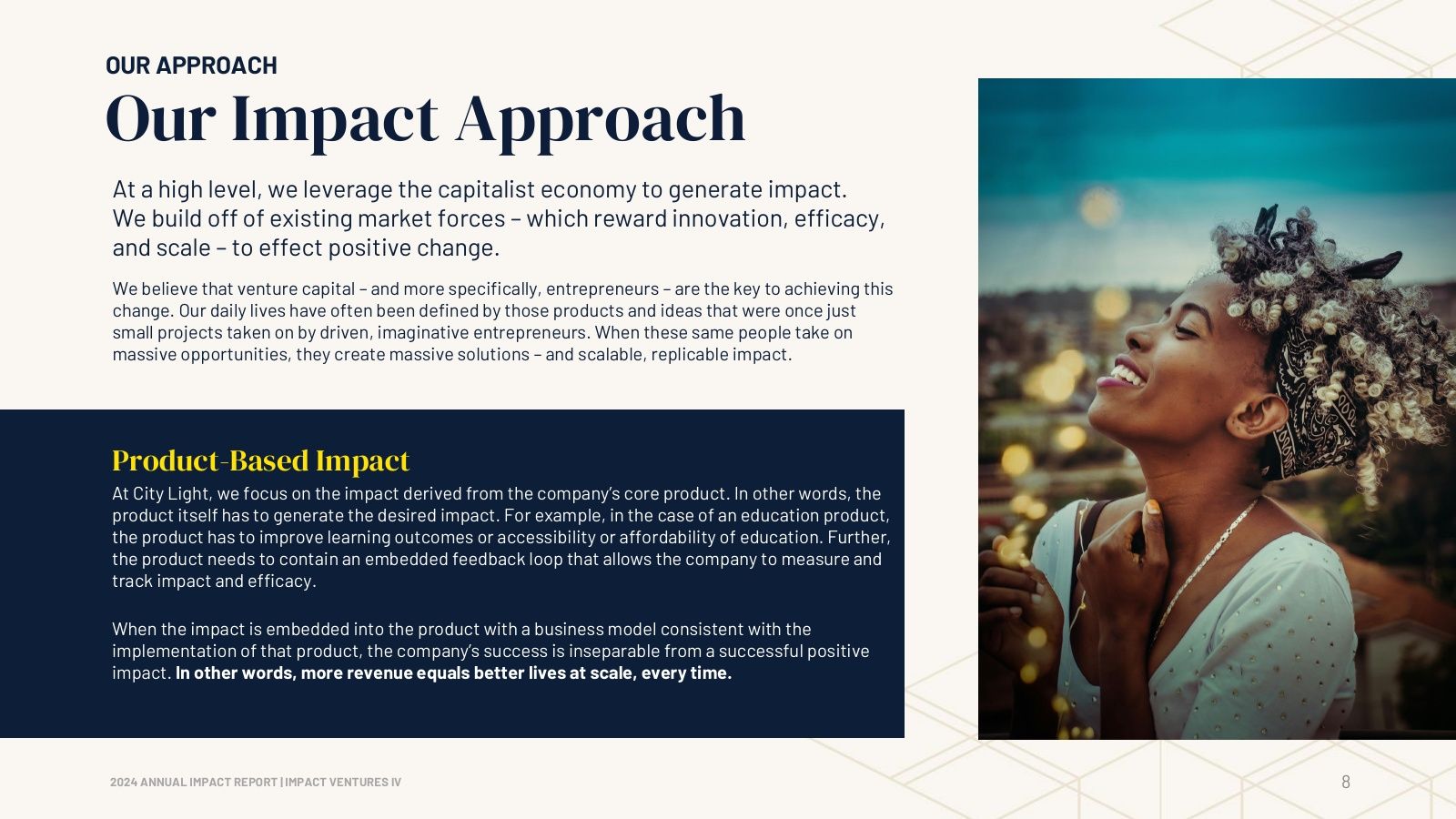 Our impact approach.