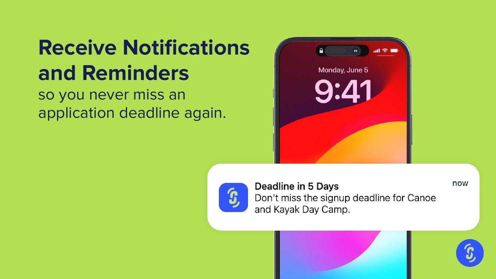 Notifications and reminders on the lock screen.