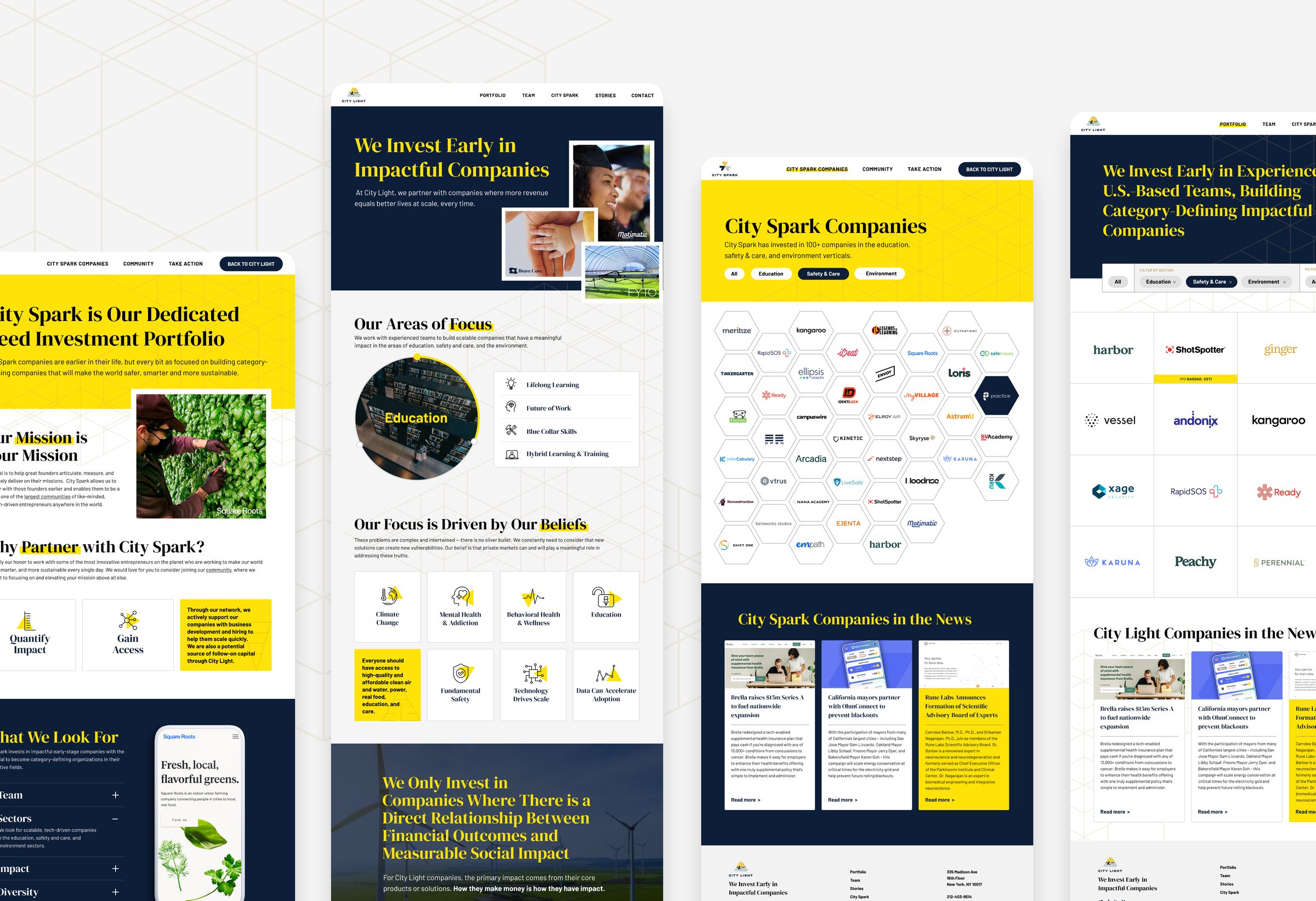 The City Light Capital website on desktop