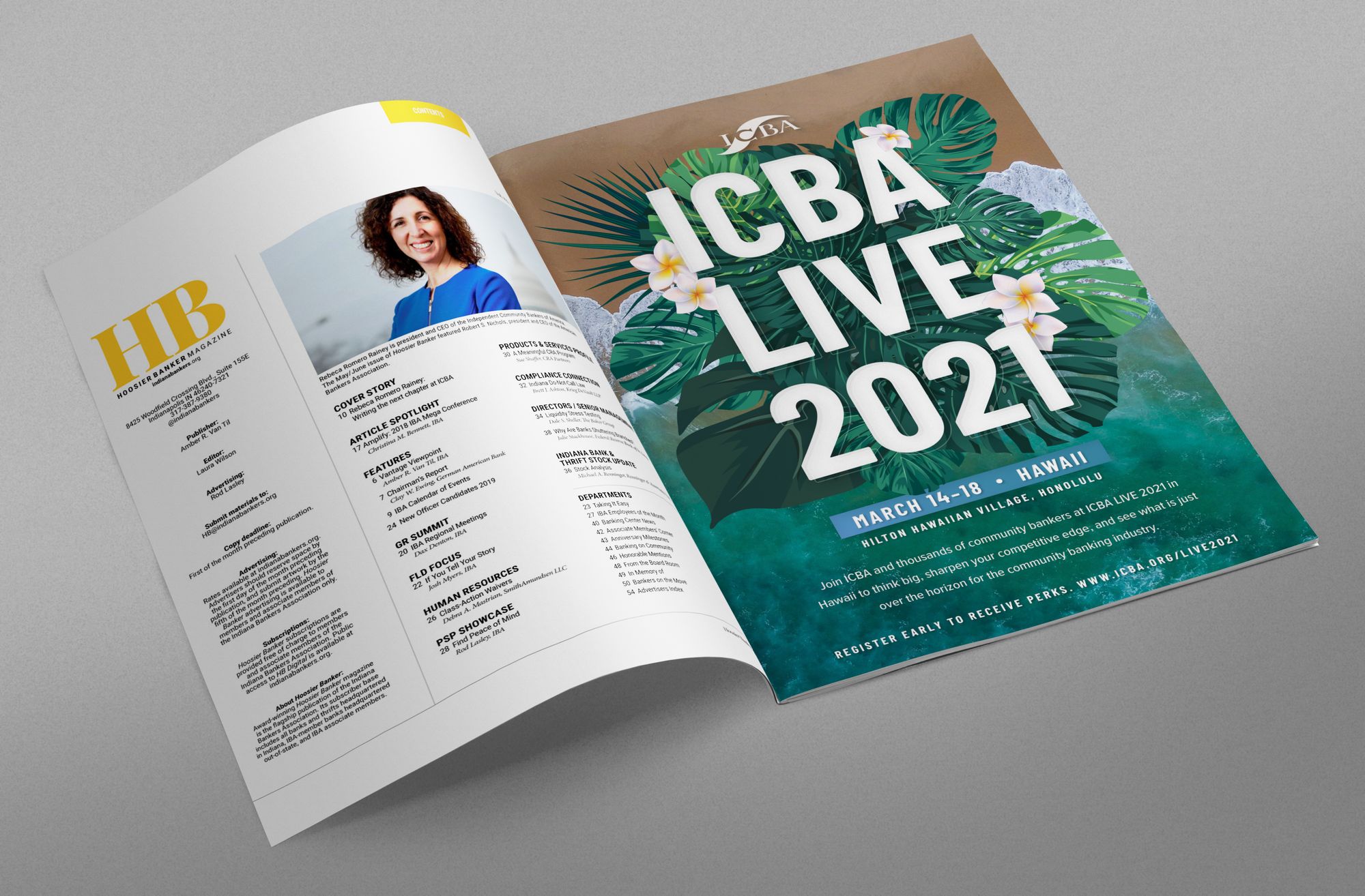 Full-page ICBA LIVE 2021 ad in Independent Banker magazine