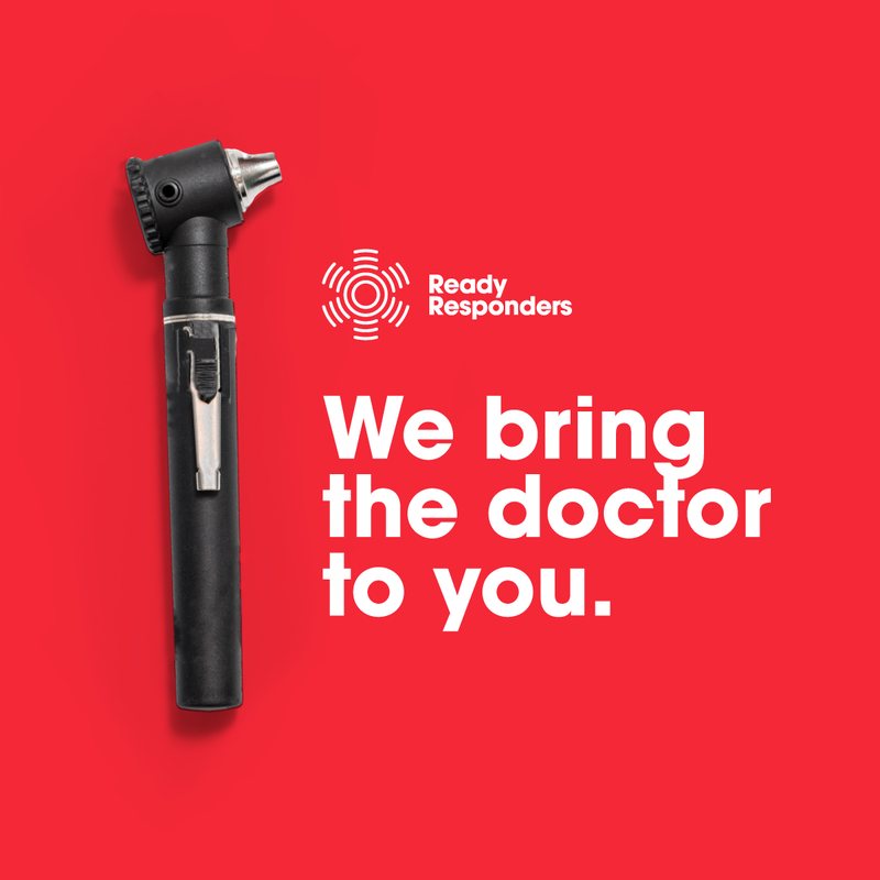 Ready Responders: we bring the doctor to you, with an otoscope