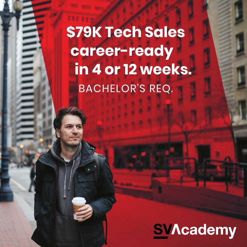 SV Academy: $79K tech sales career-ready in 4 or 12 weeks