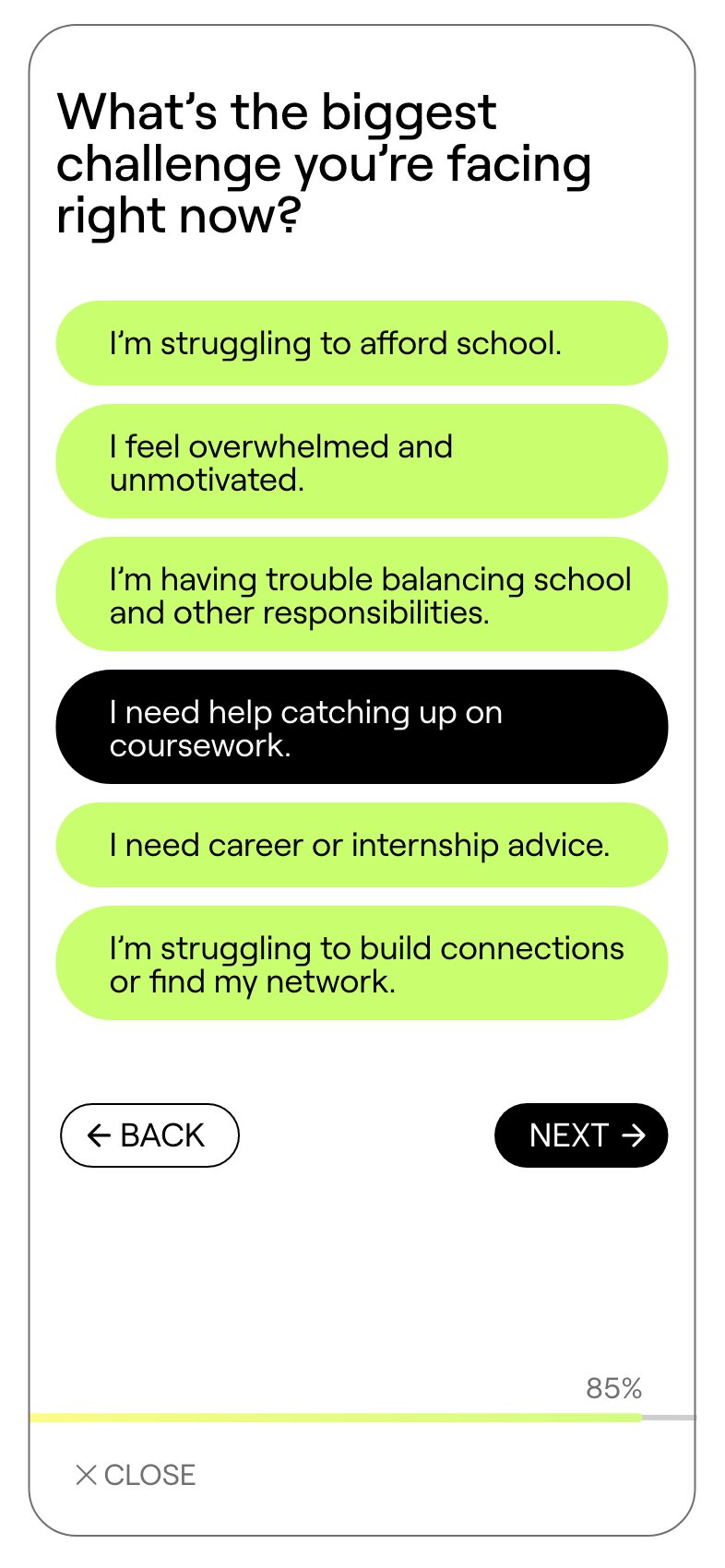 An answer picked: I need help catching up on coursework