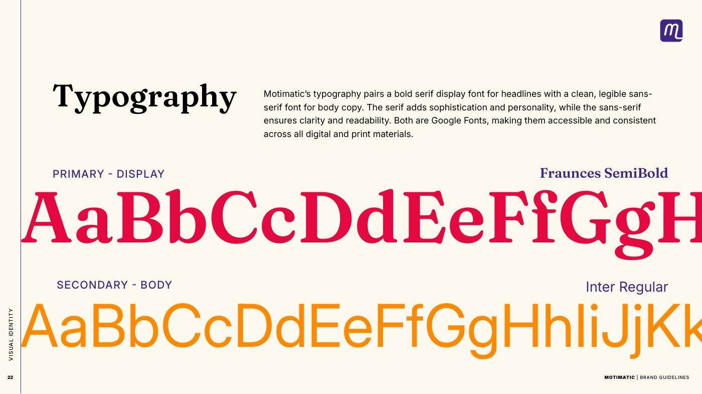 Motimatic typography