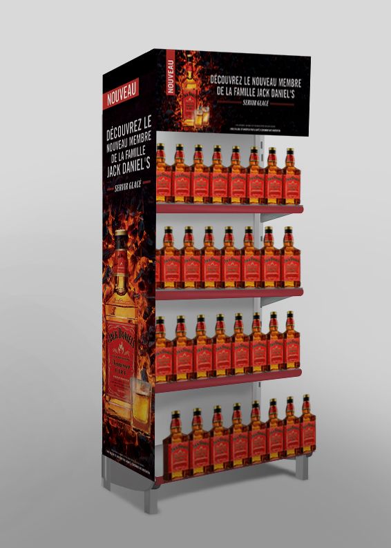 Tennessee Fire shelf display, French